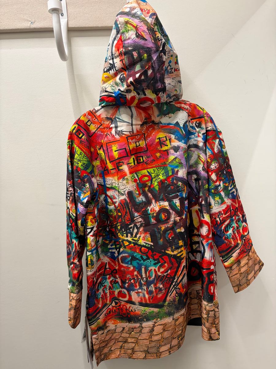 Street Art Reversible Rain Coat
