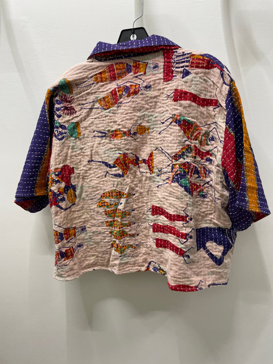 Kantha Clarity Crop Button Down #250 by Kantha Bae