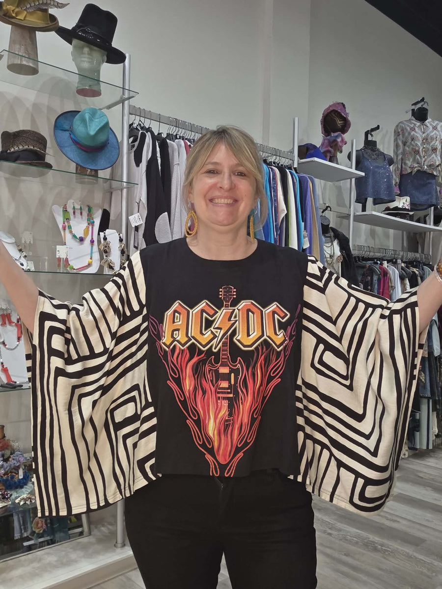 AC/DC Band-ed Pullover by Shannon Passero