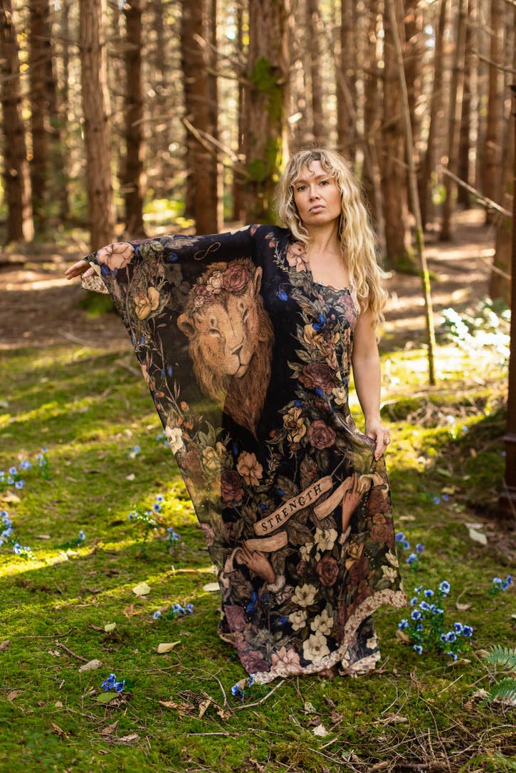 Lionheart Bohemian Scarf w/ botanicals & Narnia Print