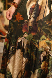 Additional view of Labour of Love Maxi Length Atelier Skirt with florals & violin from Robin Boutique.