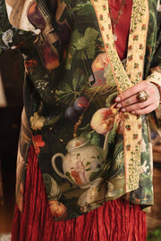 Additional view of Labour of Love Matineé (mid) Duster with florals & violin from Robin Boutique.