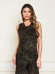 Flocked Cowl Neck Tank by Paparazzi