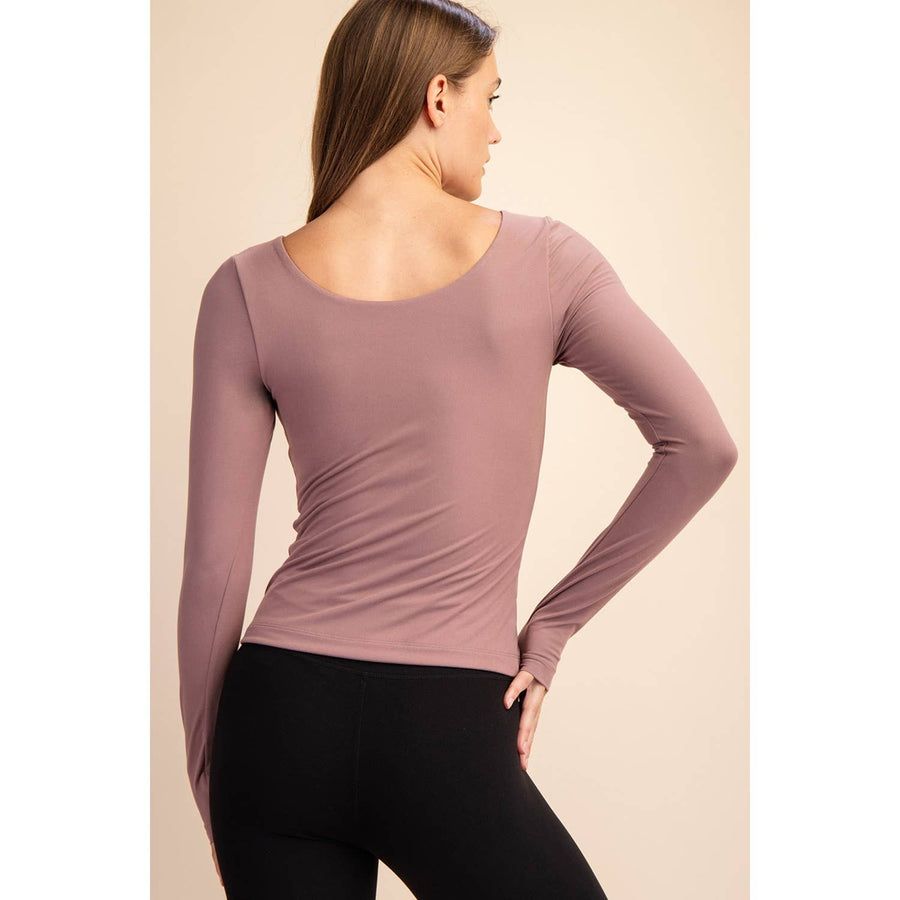 RECYCLED BUTTER ROUND NECK TOP T9967 Robin Boutique