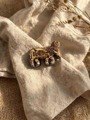 Carved Donkey Statement Adjustable Ring by Tara Gasparian