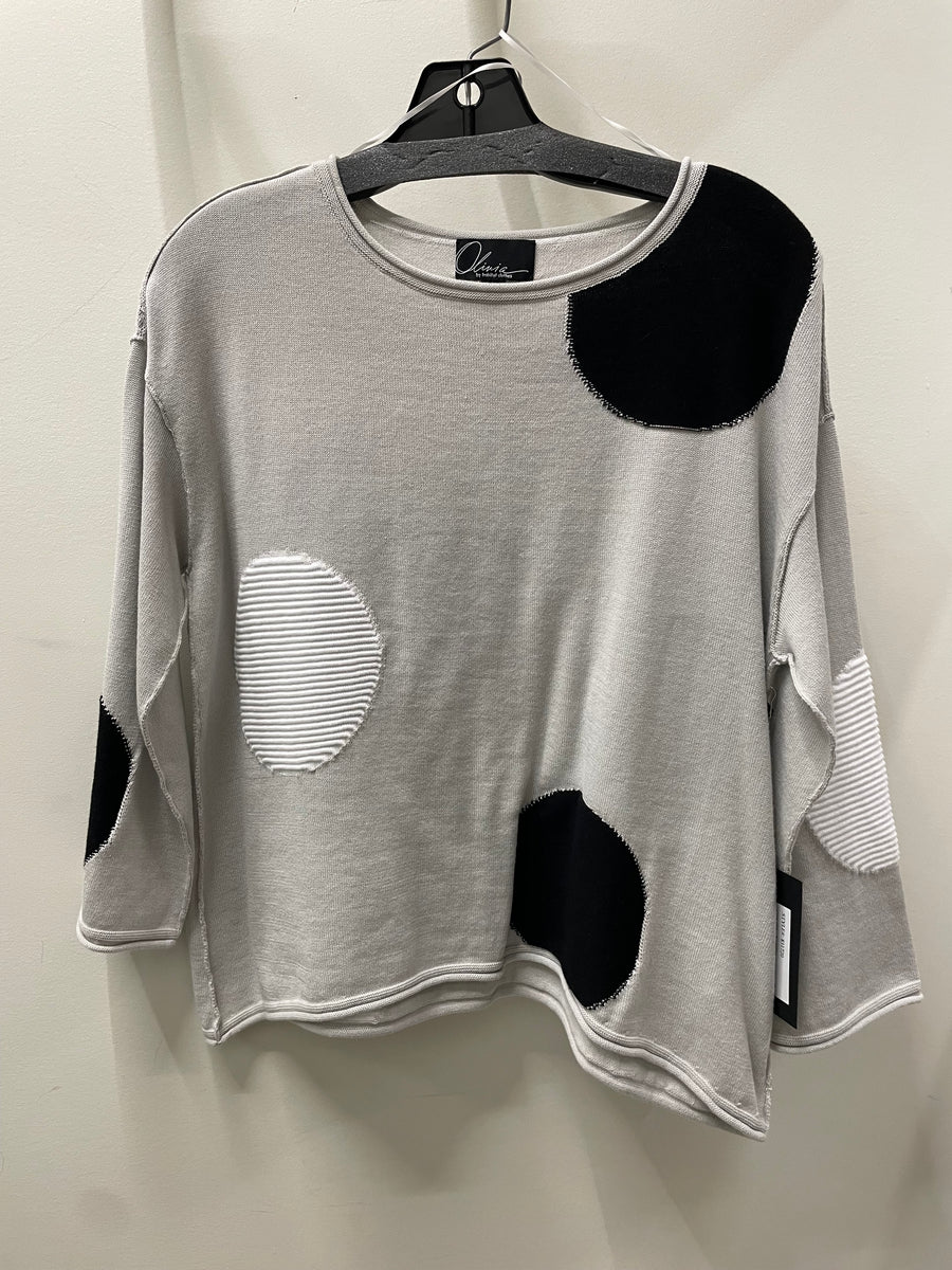 Full Circle Dot Pullover by Olivia
