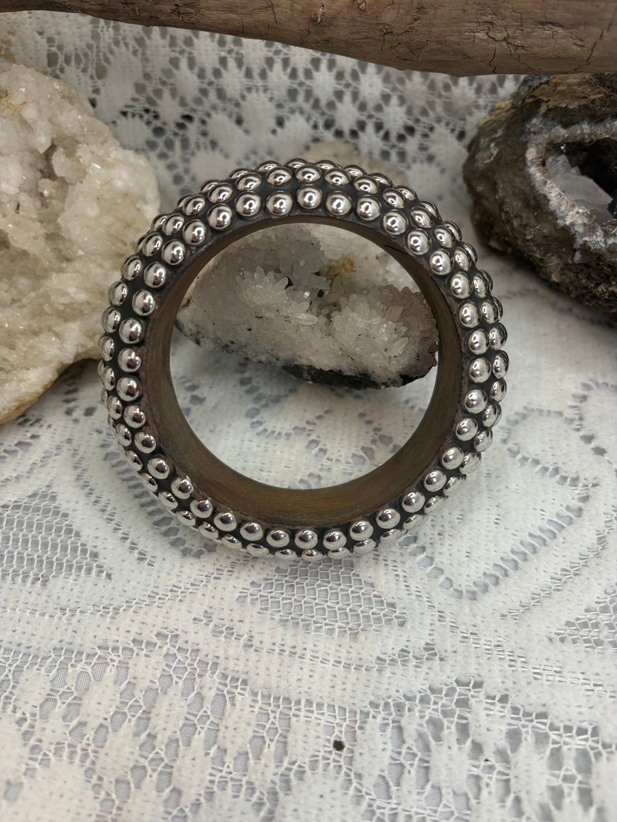 Silver Studded Statement Cuff