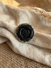 Midnight Rose Adjustable Ring by Tara Gasparian
