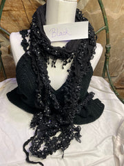 Boho Mixed Tassel Handmade Scarf Necklace