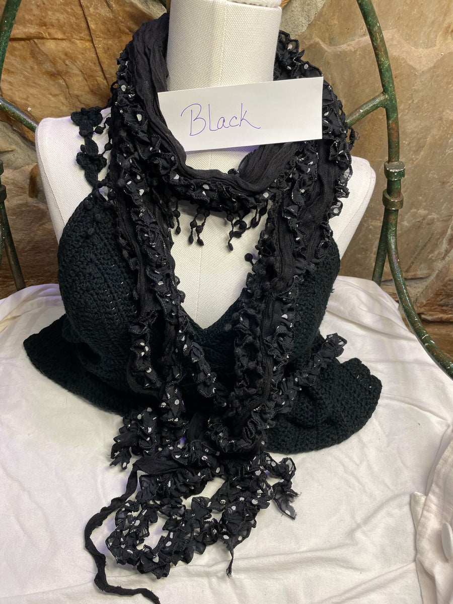 Boho Mixed Tassel Handmade Scarf Necklace