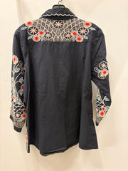 Garden Noir Embroidered Button Down by All About Her
