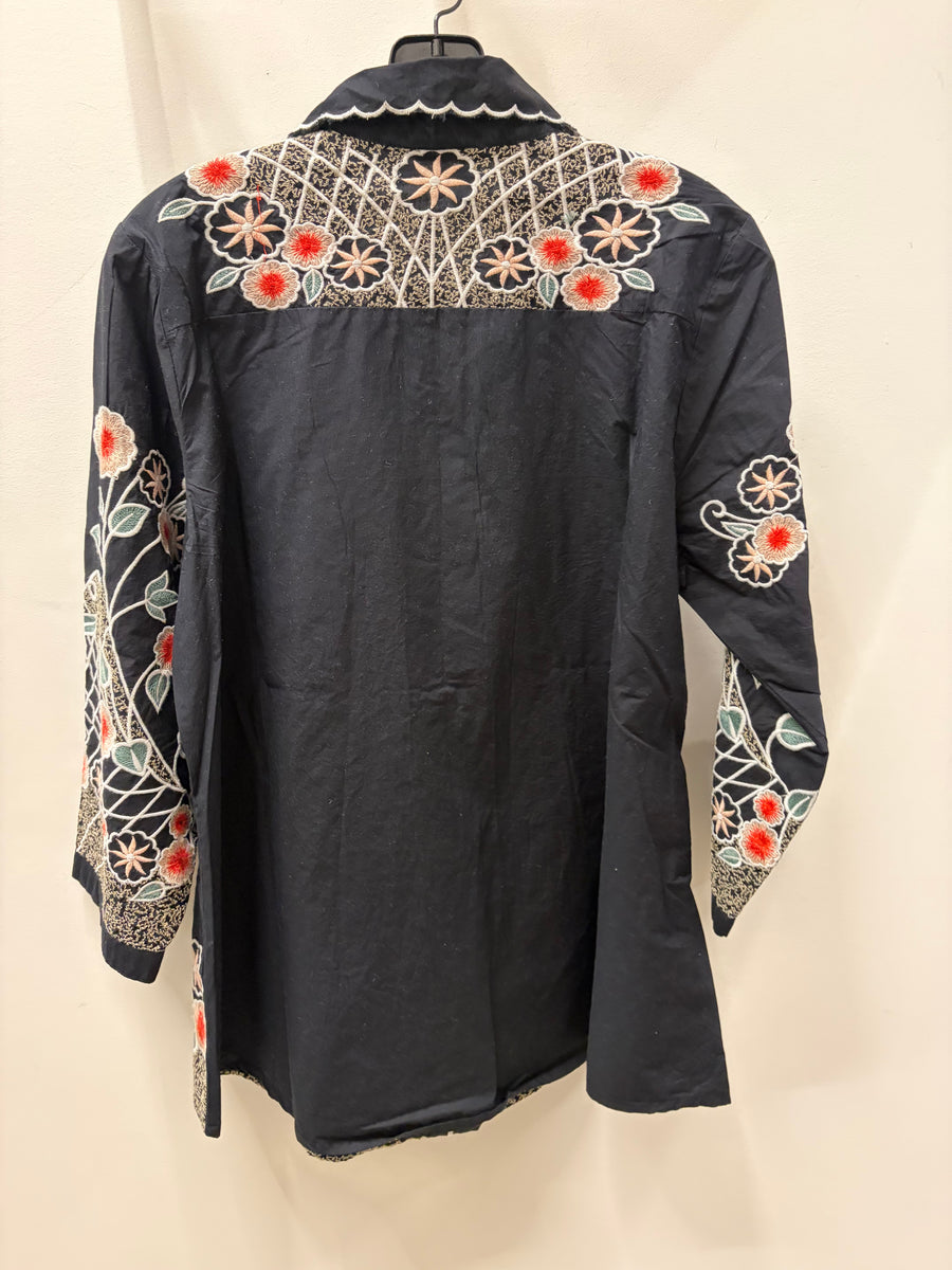 Garden Noir Embroidered Button Down by All About Her