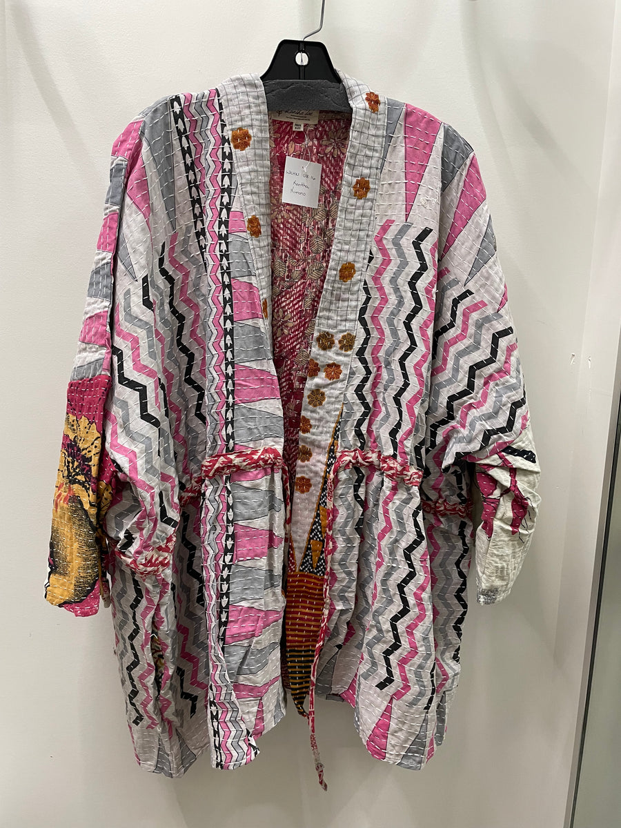Kantha Shortie Kimono #16 by Kantha Bae