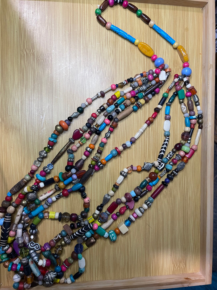 Indian Trade Bead Multi Layer Necklace