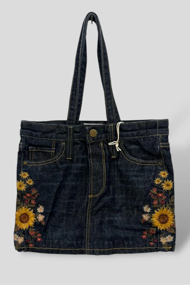 Falling Sunflower Tote by Driftwood