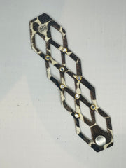 Geometric Leather Fury Bracelet Cuff