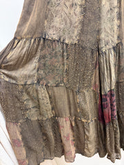 Retro Revival Flared Patchwork Pants by Young Threads