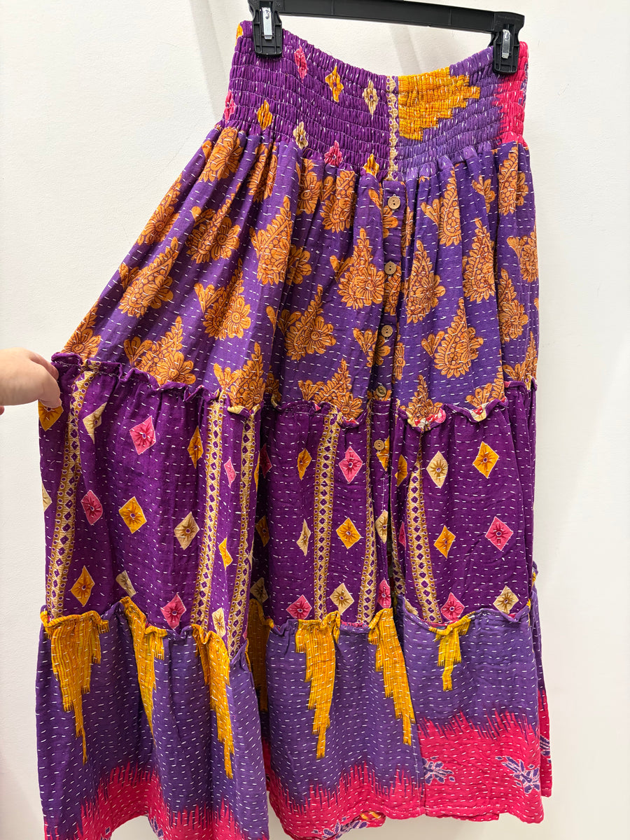 Pareo Kantha Monarch Maxi Skirt #160 by Kantha Bae