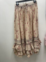 Additional view of Sweet Vintage Floral Skirt by The Paper Lace from Robin Boutique.