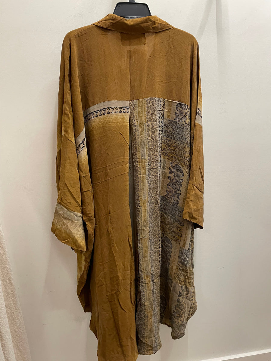 Crepe Sari Free To Be Longsleeve Maxi #015 by Kantha Bae