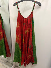 Crepe Sari Moonchild Slip Dress #003 by Kantha Bae