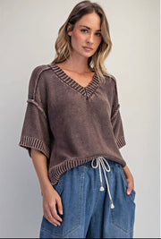 Vintage V-Neck Sweater by Cotierra