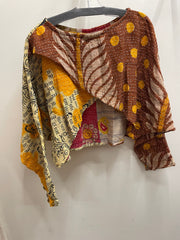 Pareo Kantha In Bloom Cropped Pullover #148 by Kantha Bae