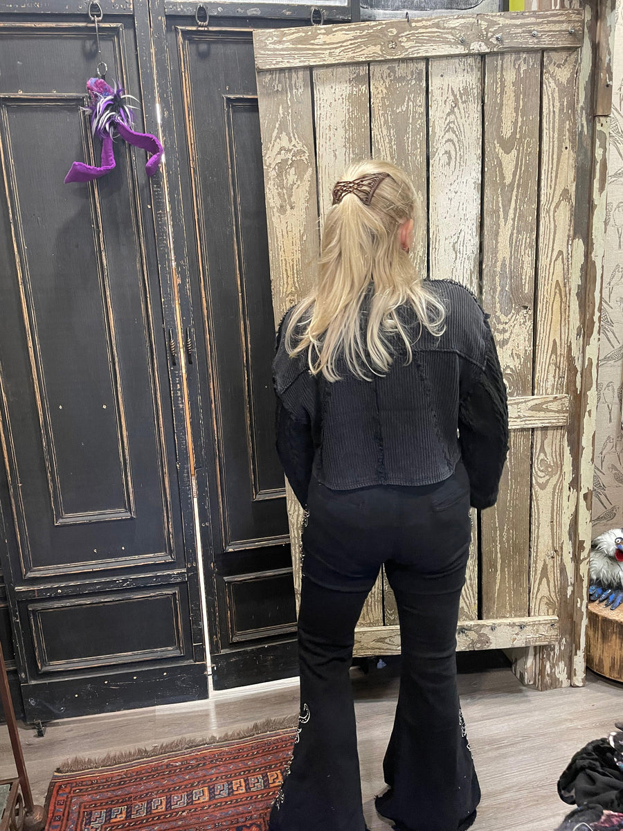 POL Embroidered and Embellished Flare Jean FWP107 - Robin Boutique-Boutique 