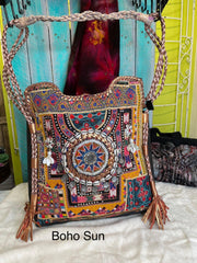 Upcycled Embroidered Market Braided Tote by Kantha Bae - Robin Boutique-Boutique 