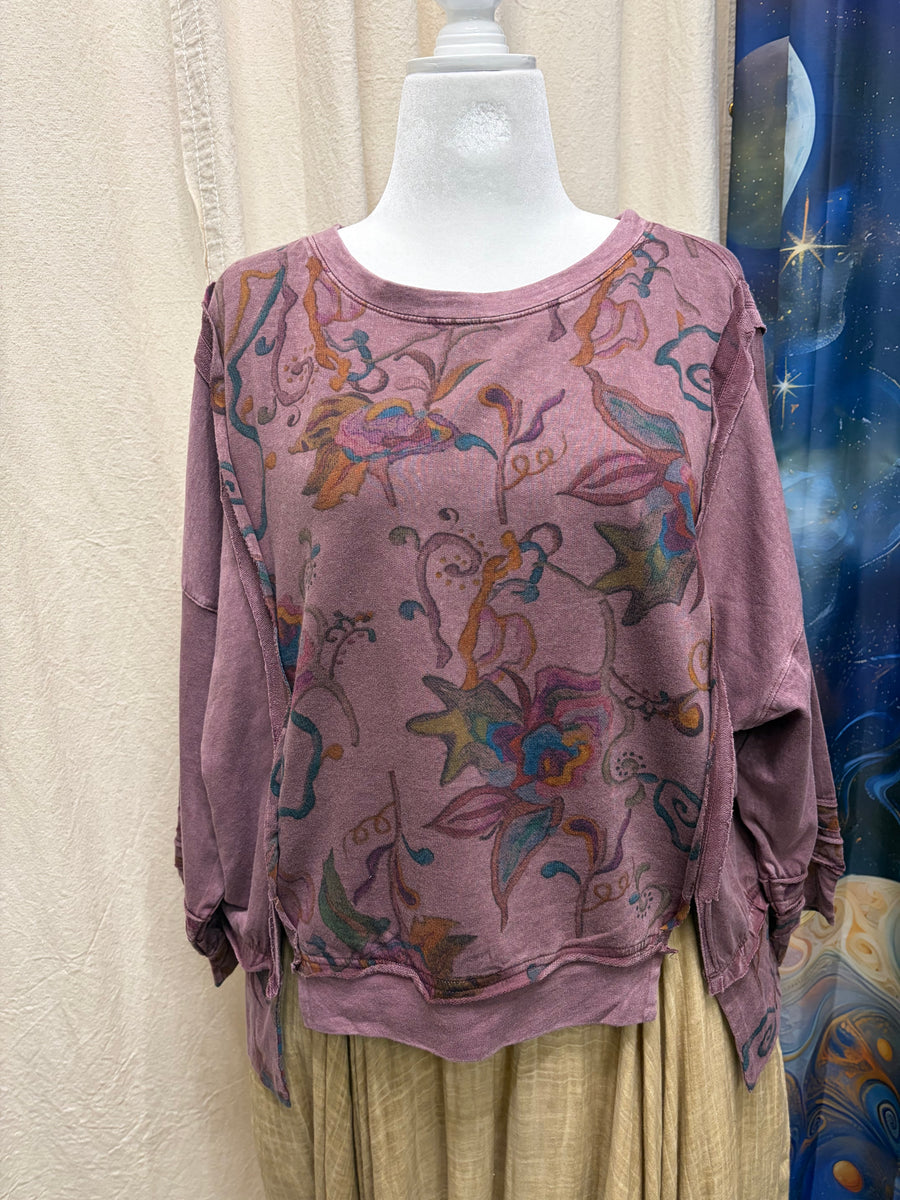 Painted Garden Lightweight Sweatshirt by Paper Lace