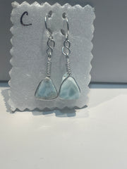 Larimar Tear Drop Earrings