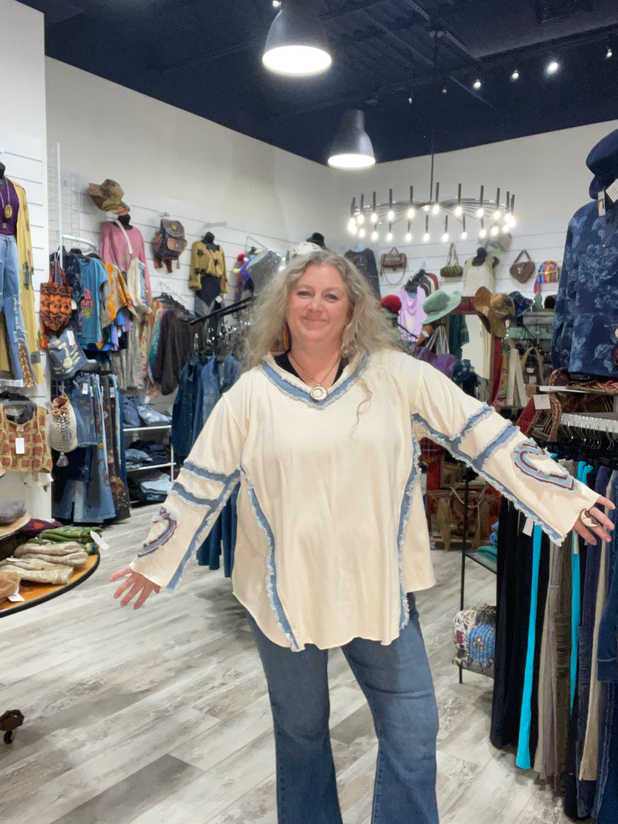 Heart Denim Top by Paper Lace