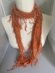 Bohemian Lace Fringe Scarf