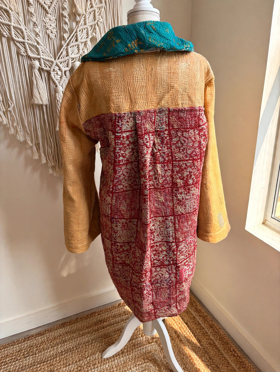 Fine Kantha Drifter Coat #059 by Kantha Bae
