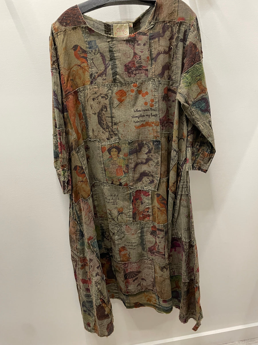 Woodland Reverie Patchwork Dress by Paper Lace