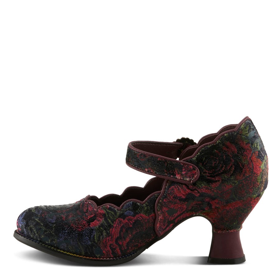 L'Artiste Adodora-Prit Shoes Side View Plum Multi - Robin Boutique