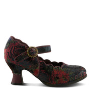 L'Artiste Adodora-Prit Shoes Side Buckle View Plum Multi - Robin Boutique