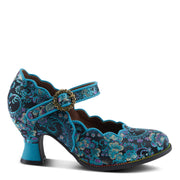 L'Artiste Adodora Shoes in Turquoise Multi Side View - Robin Boutique