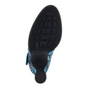 L'Artiste Adodora Shoes in Turquoise Multi Sole View - Robin Boutique