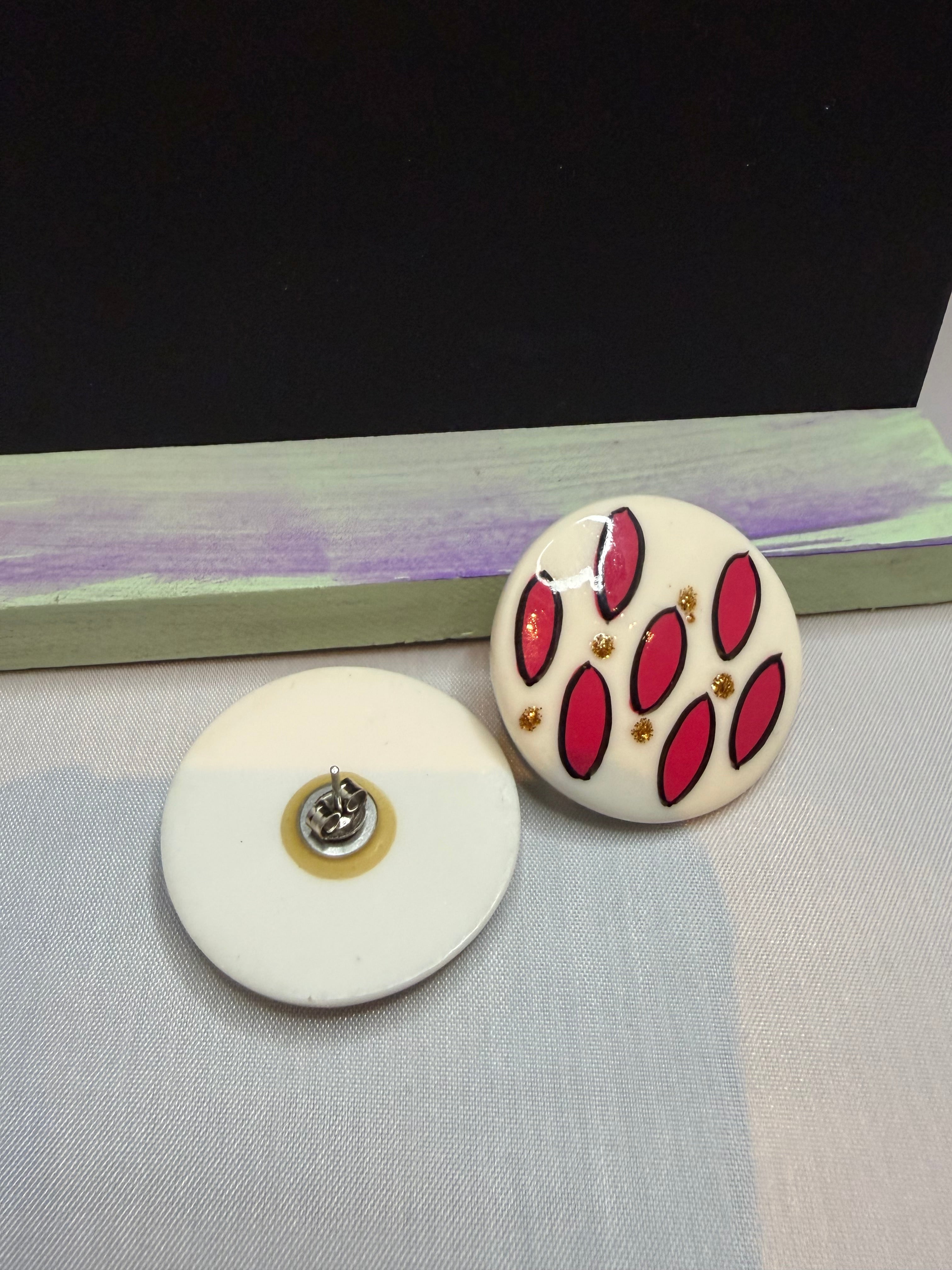 Circle Acrylic Earrings by The Vintage Jewel