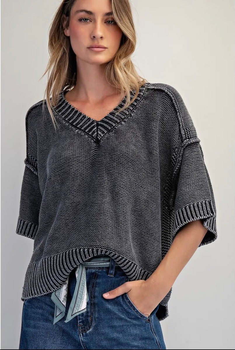 Vintage V-Neck Sweater by Cotierra