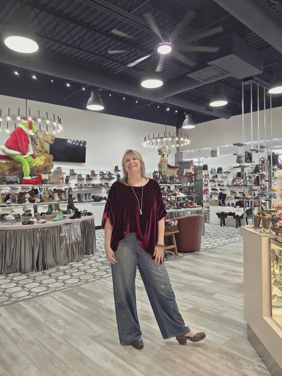 Olive Silk Velvet Scarf Top