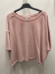 Mineral Washed Cropped Short Sleeve Tee by Rae Mode