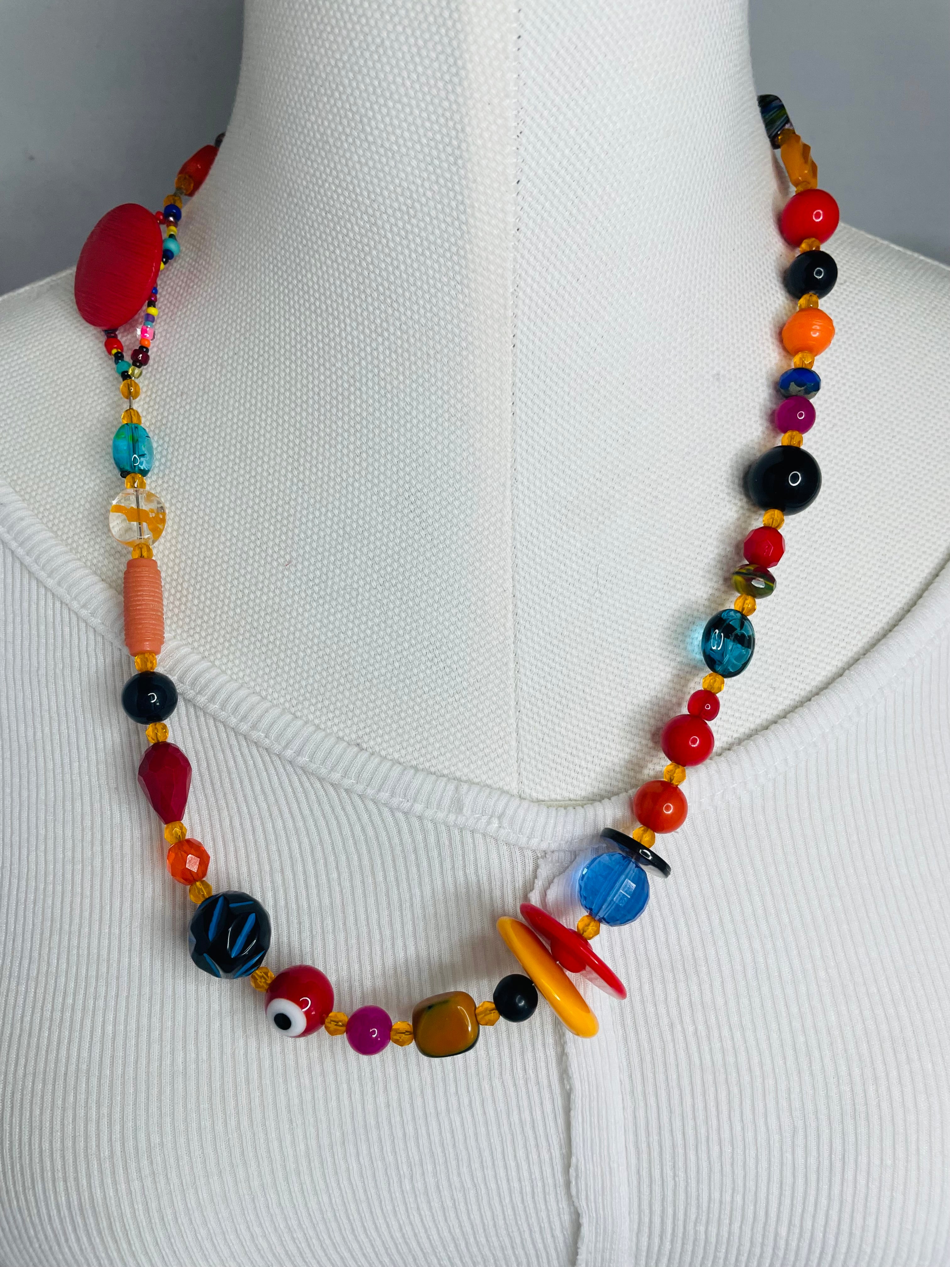 Blue Glass Necklace by The Vintage Jewel
