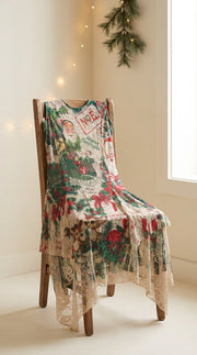 All Lace Dress in Vintage Christmas by Origami Robin Boutique