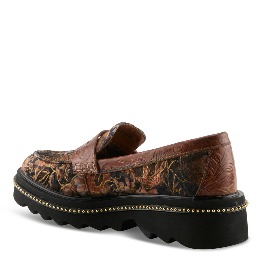 Side view of Altona-Vivi Shoes By L'Artiste in brown - Robin Boutique