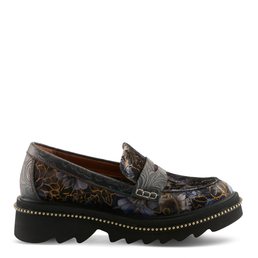 Side view of Altona-Vivi Shoes By L'Artiste in black - Robin Boutique
