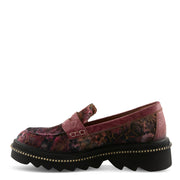 Side view of Altona-Vivi Shoes By L'Artiste in red - Robin Boutique