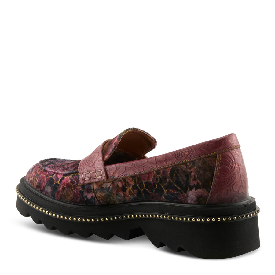 Side view of Altona-Vivi Shoes By L'Artiste in red - Robin Boutique