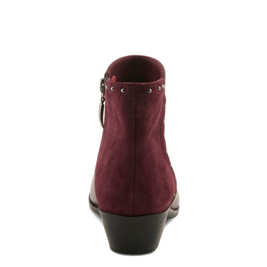 Spring Step Annelise Boots in bordeaux back view- Robin Boutique